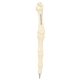 aerial view a white unique finger bone shaped pen, image 1 of 4