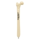 aerial view a white femur bone shaped ballpoint pen, image 1 of 4