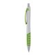 aerial view a lime green apex silver plunge - action ballpoint pen, image 1 of 2