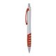 aerial view a orange apex silver plunge - action ballpoint pen, image 1 of 2