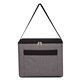 aerial view a gray with black trim brighton heathered cooler bag, image 1 of 2