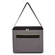aerial view a gray with lime green trim brighton heathered cooler bag, image 1 of 4