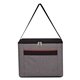aerial view a gray with red trim brighton heathered cooler bag, image 1 of 2