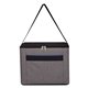 aerial view a gray with royal blue trim brighton heathered cooler bag, image 1 of 2