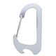aerial view a silver chaz carabiner bottle opener, image 1 of 2