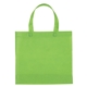 aerial view a lime green non - woven mini brochure tote bag, image 1 of 2