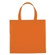aerial view a orange non - woven mini brochure tote bag, image 1 of 2