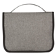 aerial view a gray heathered hanging toiletry bag, image 1 of 2