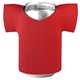 a red foam can cooler jersey