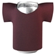 a burgundy foam can cooler jersey
