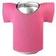 a neon pink foam can cooler jersey