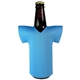 a neon blue jersey scuba sleeve for bottles