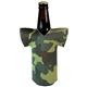 a green camo jersey scuba sleeve for bottles