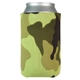 a tan camo foam scuba can cooler sleeve coolie (made in usa)