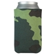 a green camo foam scuba can cooler sleeve coolie (made in usa)