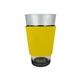 a yellow party / pint glass cup cooler