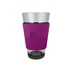 a magenta party / pint glass cup cooler
