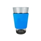 a neon blue party / pint glass cup cooler