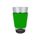 a kelly green party / pint glass cup cooler
