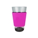 a neon pink party / pint glass cup cooler