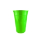 aerial view a neon green 16 oz double wall cup, image 1 of 2