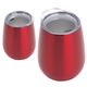 aerial view a red cabernet 10 oz vacuum insulated stainless steel wine goblet, image 1 of 2