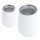 aerial view a white cabernet 10 oz vacuum insulated stainless steel wine goblet, image 1 of 2