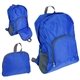 aerial view a blue trailblazer collapsible polyester backpack, image 1 of 2