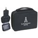 aerial view a black valise travel attach 300d polyester hanging travel kit - black, image 1 of 2