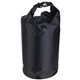 aerial view a black 10- liter waterproof gear bag, image 1 of 2