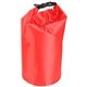 aerial view a red 10- liter waterproof gear bag, image 1 of 2