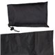 aerial view a black rendezvous foldable picnic blanket, image 1 of 2