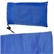 aerial view a blue rendezvous foldable picnic blanket, image 1 of 3