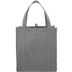 aerial view a gray the hercules non - woven grocery tote - 13 x 14.5, image 1 of 4