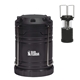 aerial view a black retractable led lantern, image 1 of 4