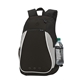 aerial view a black atchison polyester peewee backpack, image 1 of 2