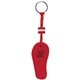 a red floating flip flop keytag