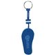 a blue floating flip flop keytag