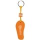 a orange floating flip flop keytag