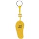 a yellow floating flip flop keytag