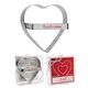 a silver metal heart cookie cutter