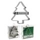 a silver metal tree cookie cutter
