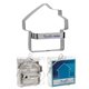 a silver metal house cookie cutter
