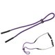 a purple w/black rubber grips and slider adjustable sunglass strap