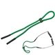 a green w/black rubber grips and slider adjustable sunglass strap
