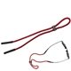 a red w/black rubber grips and slider adjustable sunglass strap