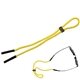a yellow w/black rubber grips and slider adjustable sunglass strap