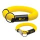 a yellow floating wrist strap key holder