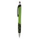 aerial view a lime green geo ballpoint pen / stylus, image 1 of 2