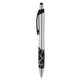 aerial view a silver geo ballpoint pen / stylus, image 1 of 4